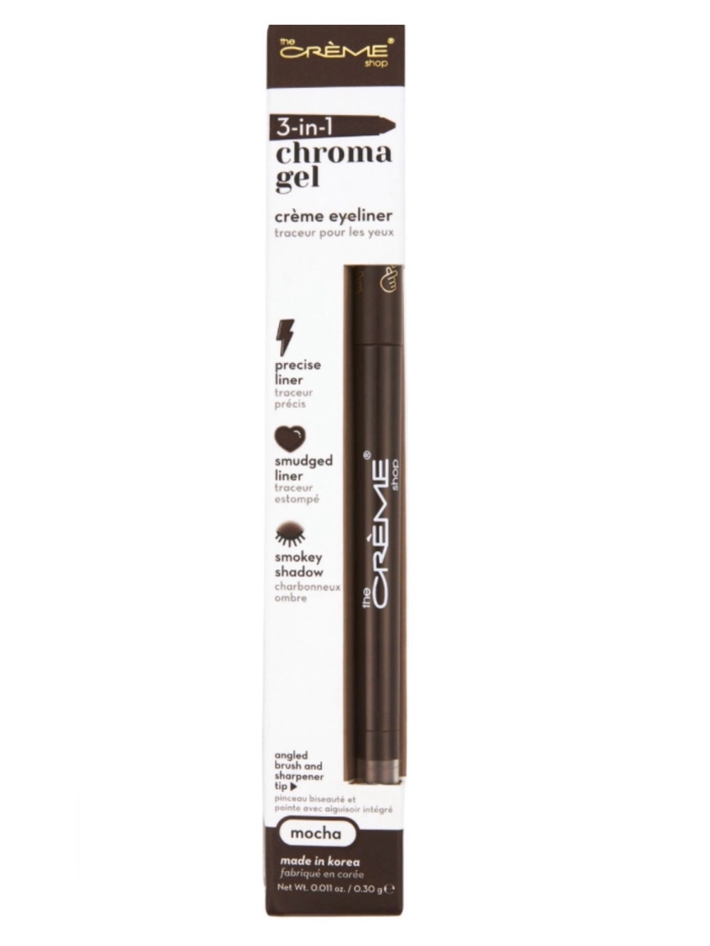 The Crème Shop 3-in-1 Chroma Gel eyeliner in "Mocha"